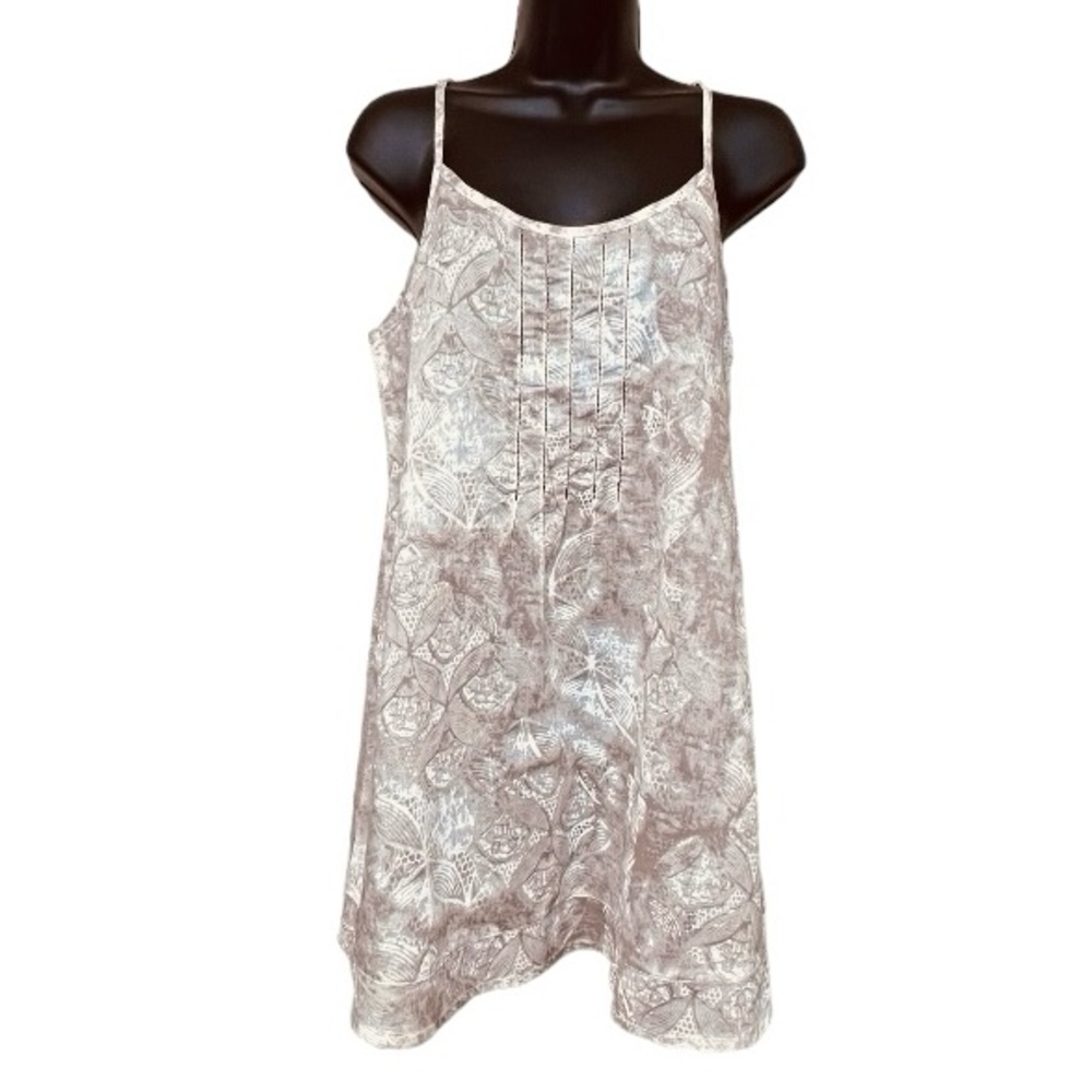 Animale by Jacques Ruc Cotton Mini Dress Lightweight Abstract Floral Print Tunic